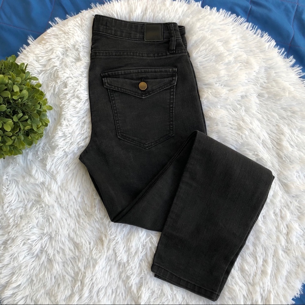 HARPER ULTRA SKINNY POCKET JEANS Size 28 Black Stretchy Y2K